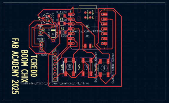 Picture of Kicad pcb of final board